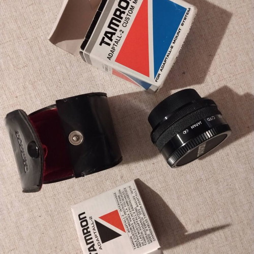 Canon AE-1 Program film camera with Canon FD28 lens and Tamron telephoto set like new