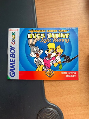 Bugs Bunny & Lola Bunny Operation Carrot Patch Game Boy Color like new with manual