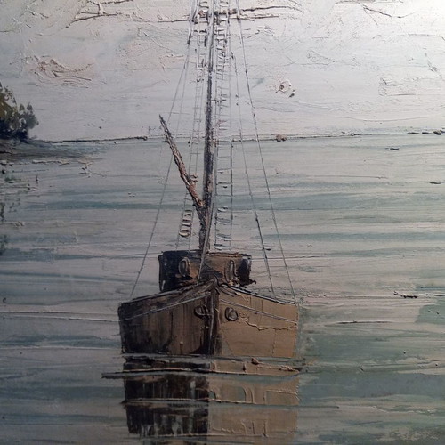 Large oil painting used