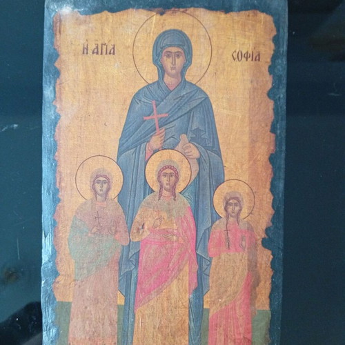 Set of 4 new ecclesiastical icons Byzantine style
