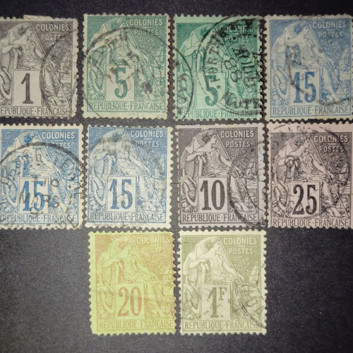 French colonial stamps collection