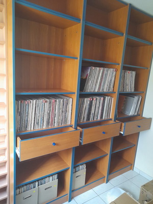 Record cabinet like new with drawers for over 3,000 records and 400 CDs