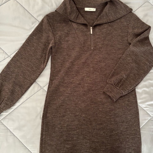 Mango dress XS new, dark gray, loose fit