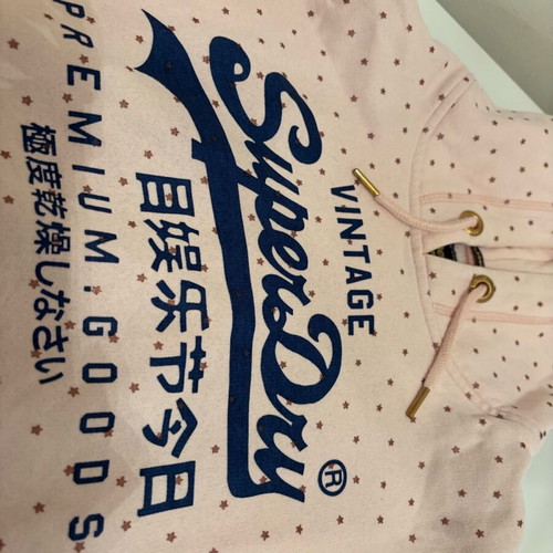 Superdry pink sweatshirt used, size 38