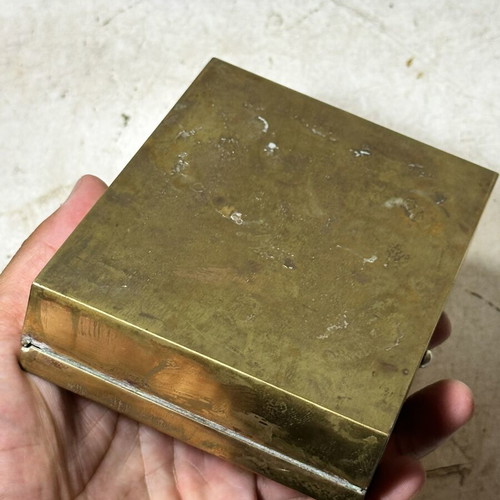 Vintage Marcantonakis Lines bronze case with 925 silver emblem, used
