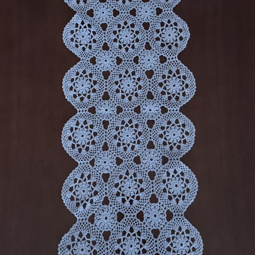 Set of 3 handmade light blue crochet doilies new