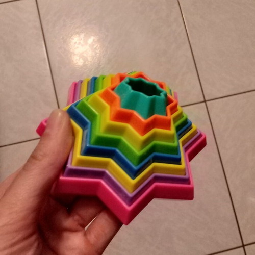 Star-Pyramid skill toy new, colorful small