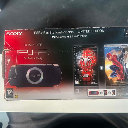 PSP 2004 Spider Man Edition box used with two games and manuals