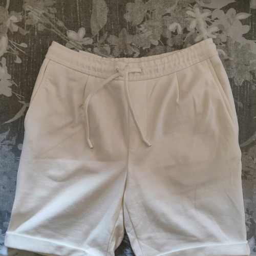 Zara men's bermuda shorts new, cotton, white, size S