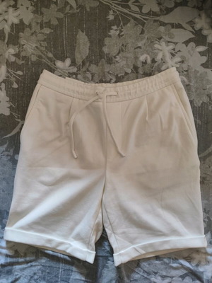 Zara men's bermuda shorts new, cotton, white, size S