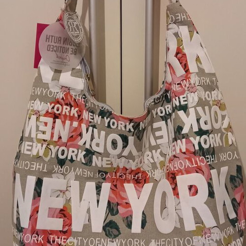 Robin Ruth tote bag New York logo, large canvas, new