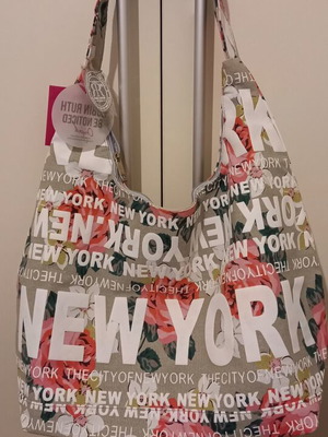 Robin Ruth tote bag New York logo, large canvas, new