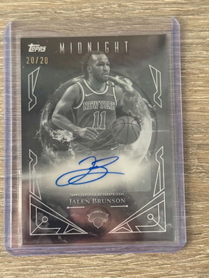 Topps Midnight 2025-26 Jalen Brunson Knicks Midnight Sun Signatures Auto