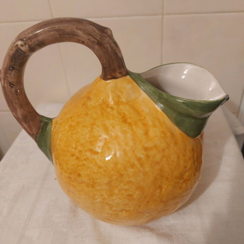 Handmade faience jug hand-painted, new