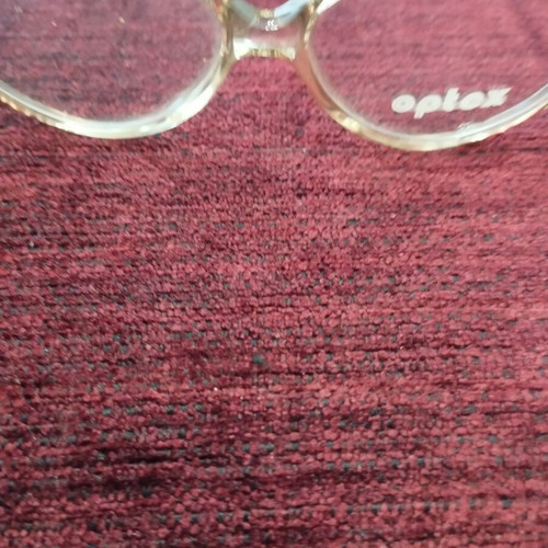 Optex Vintage Women's Eyeglass Frame New Transparent Honey