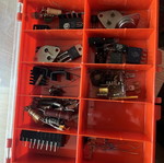Electronic components collection used, 5 sorting boxes