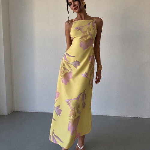 Dress yellow, size L, new