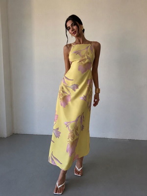 Dress yellow, size L, new