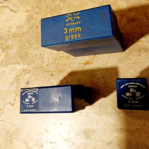 Engraving Stamp Set 3mm new, Greek English Numbers