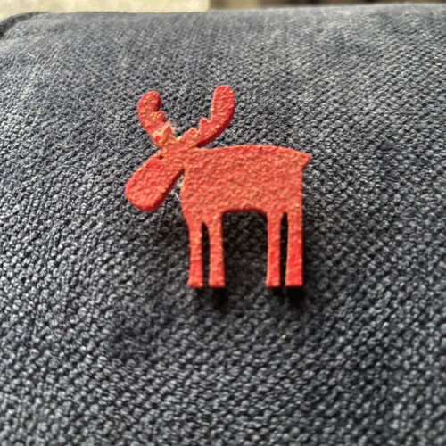 Christmas reindeer pin used