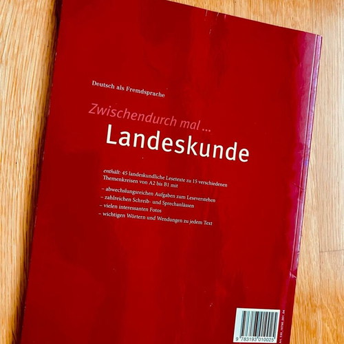 Zwischendurch Mal...Landeskunde German learning book used, level A2-B1