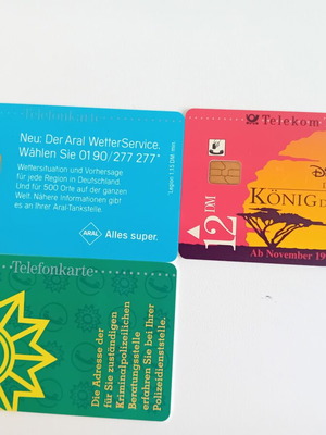 Phone cards Germany pack of 3 like new