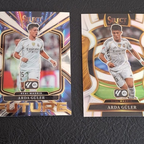 2025-26 Panini Select La Liga Arda Guler Silver Prizm and Future Insert cards