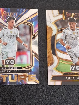 2025-26 Panini Select La Liga Arda Guler Silver Prizm and Future Insert cards