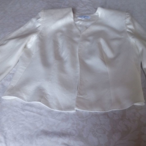 Lucifair Collection white satin jacket like new, women's M