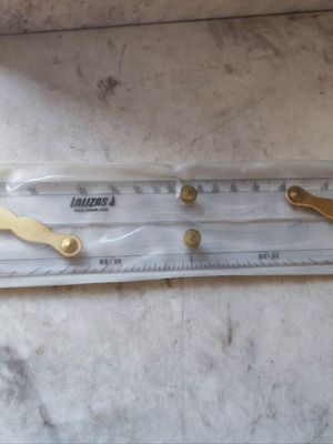 Lalizas authentic nautical parallel ruler with case