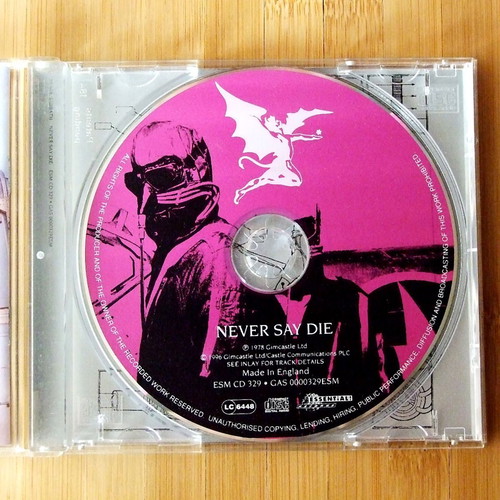 Black Sabbath Never Say Die! CD 1996 UK Remastered Edition