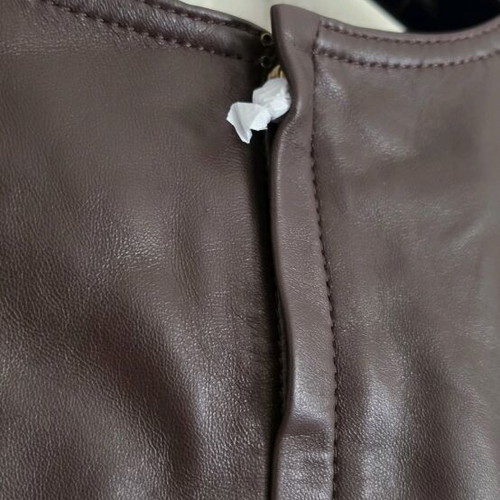 Coach mini leather dress new, brown