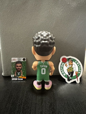 Jayson Tatum NBA figure with card and team sticker like new