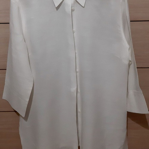 Zara White Linen Shirt Large, Long, Like New