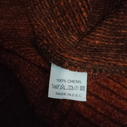 Men's sweater new, soft chenille, black multicolor, sizes M L