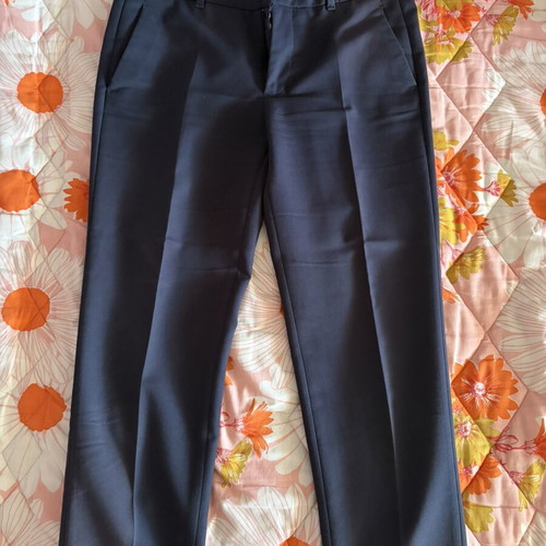 Zara navy blue fabric pants M like new