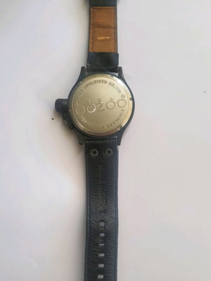 Oozoo wristwatch used 50mm with black leather strap