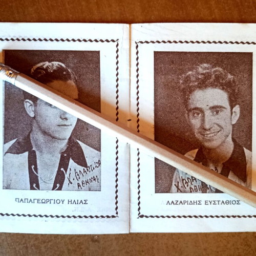 Booklet with AEK players portraits 1950s used