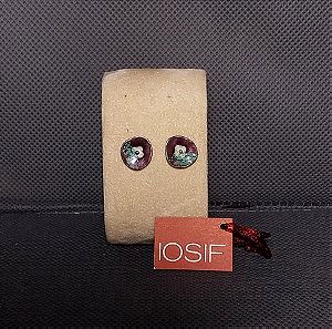 Σκουλαρίκια IOSIF - Οβάλ (Ασήμι 925 με σμάλτο)