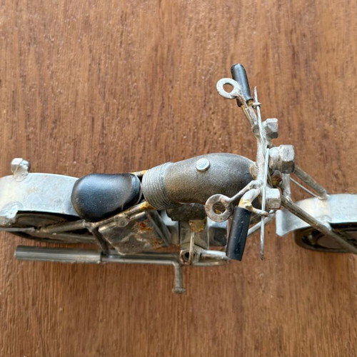 Decorative Harley-type motorcycle like new, metal construction