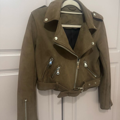 Zara brown suede jacket like new, size XS