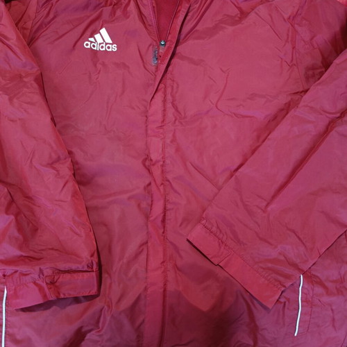 Adidas men's windbreaker jacket XL like new, red with white stripes