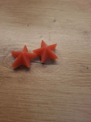 Wax melts, pack of 10, 5 stars and 5 hearts with amber vanilla scent, handmade