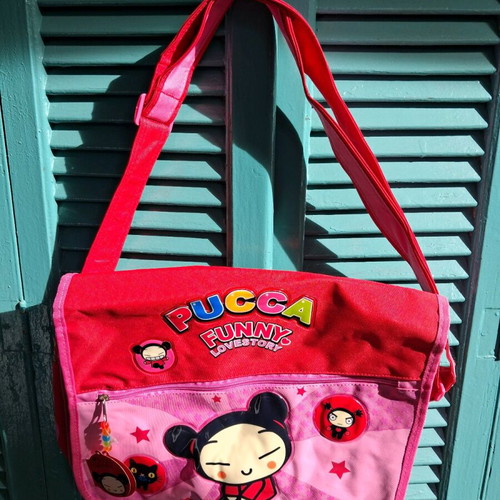 Vintage Pucca "Funny Love Story" Messenger Bag New Shoulder