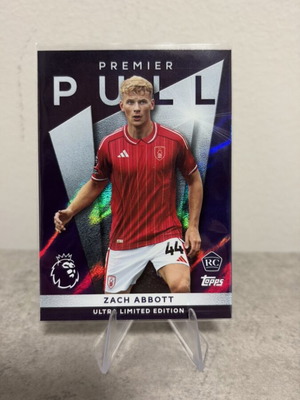 Zach Abbott Ultra Limited Edition Rookie Card 2025/26 Topps EPL Premier Pull new