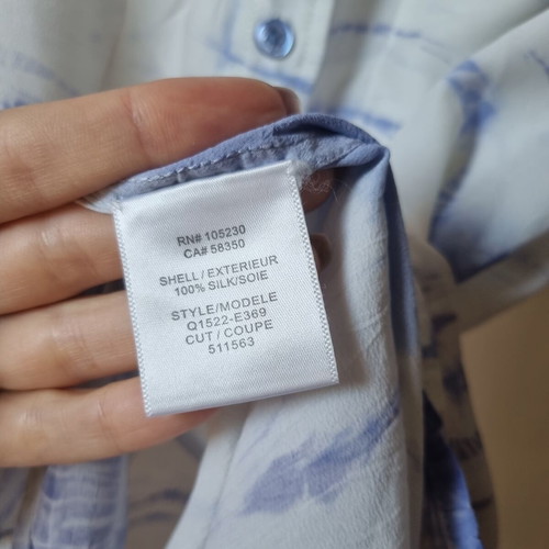 Equipment silk shirt size XS like new