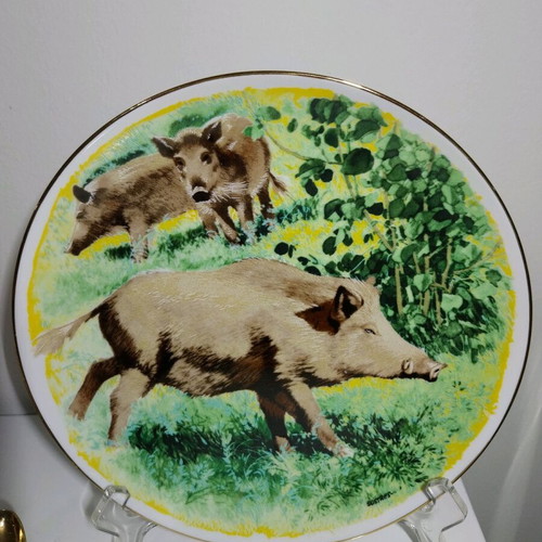 Furstenberg Germany decorative wall plate, The Hunter's Plates series