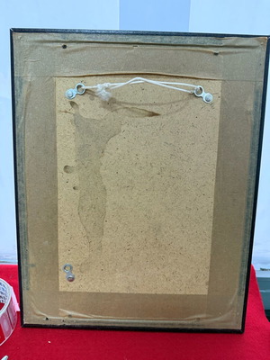 Framed cigarette advertisement 1923 used