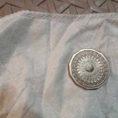 Australia Silver Jubilee 1977 50 Cents commemorative coin used