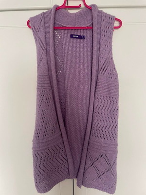 Mexx women's knitted vest used, size XS, purple